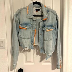 Anthropologie pilcro distressed denim jacket